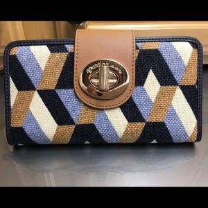 Spartina Bateau Blue Turn Lock Wallet